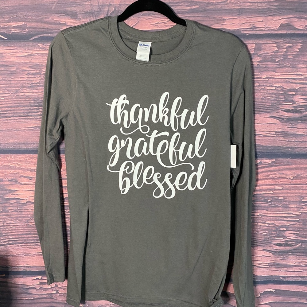 Thankful, grateful, blessed long sleeve